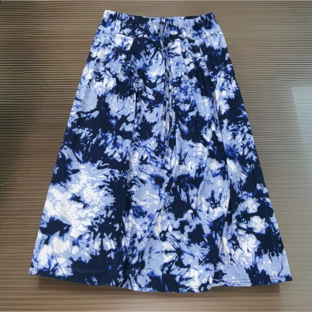 Metro Wear Blue Tie-dye A-line Women's Skirt Size M